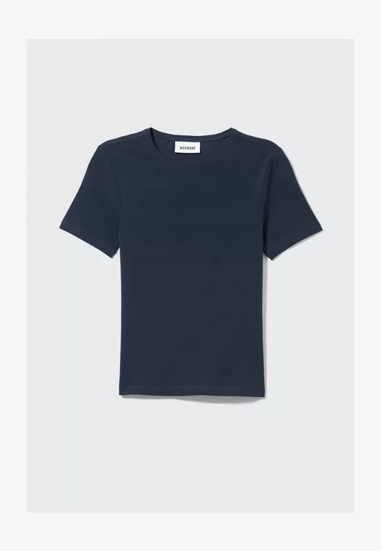 Weekday SLIM FITTED - Basic T-shirt - dark blue (meiteņu)