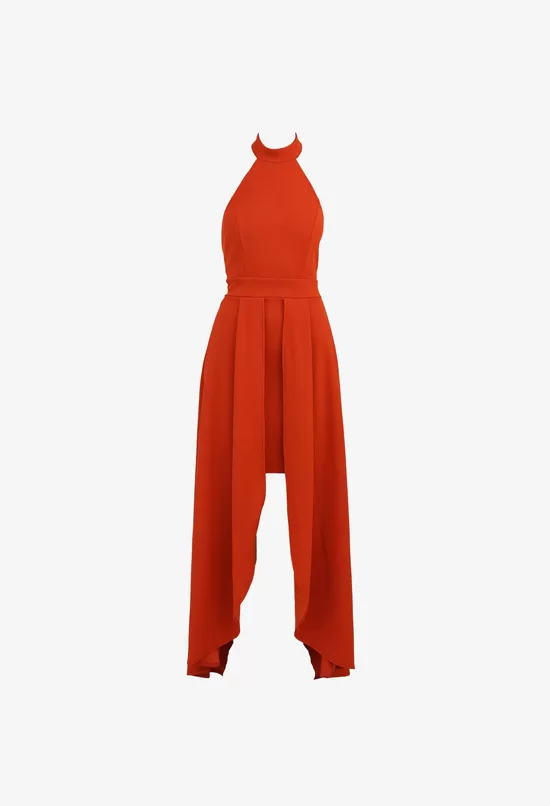 WAL G YANNY HALTER NECK BODYCON - Gadījuma apģērbs - terakota